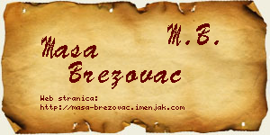 Maša Brezovac vizit kartica